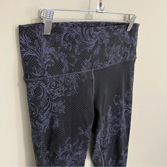 Lululemon Wunder Under High Rise Tight Nulux Foliage Moody Blues Black Size 12 - Picture 8 of 16